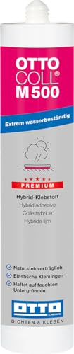 OTTOCOLL M 500 Hybrid-Klebstoff 310ml C02 grau – Extrem wasserbeständig – Innen & Außen – Sehr gute Haftung auf vielen Materialien – Elastisch & überstreichbar