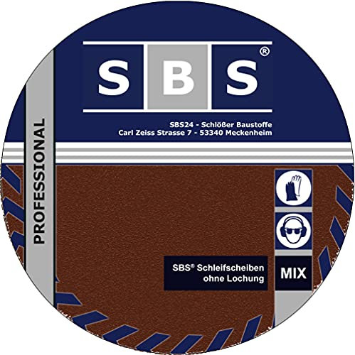 SBS® Schleifscheiben | Schleifpapier | Ø 225 mm | MIX Pack | 30 Stück Körnung je 5 x 40/80/100/120/180/240