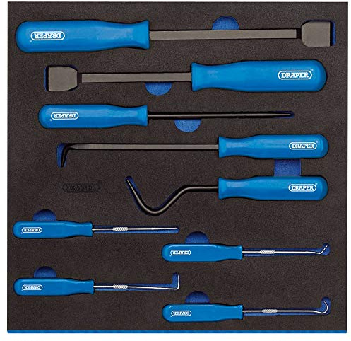 Draper 63500 Scraper, Hook and Pick 9 Piece Set in 1/2 Drawer Eva Insert Tray