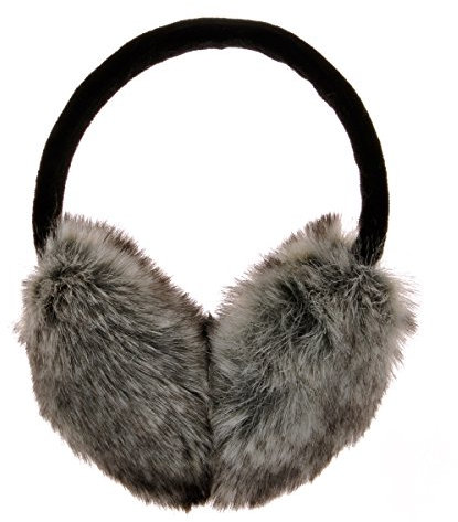 ZLYC Klassischer Damen Kinder Mädchen Verstellbarer Winter Ohrenschützer Ohrenwärmer mit Molton-Haarreifen, Grau, Einheitsgröße