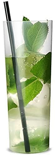 drinkstuff Slim Jim Polypropylene Hiball Tumblers 10.6oz / 300ml - Sleeve of 10 | 30cl Reusable Plastic Hiball Glasses, Plastic Slim Jim Glasses