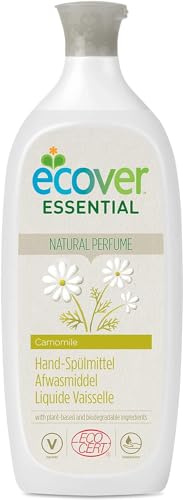 Ecover Liquide Vaisselle Origine Naturelle Éco-Responsible/Doux pour Votre Peau Certifié Biologique Ecocert, Camomille, 1 L