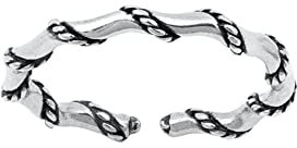 7K Zehenring aus 925 Sterling Silber als Fußschmuck für Damen, Herren und Mädchen, Größenverstellbar, Modell 34