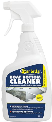 STAR BRITE Heavy Duty Boat Bottom Cleaner - Remove Deposits, Scum Lines & Rust Stains Quickly & Easily from Boat Hull - Safe for Fiberglass, Wood, Iron & Painted Surfaces