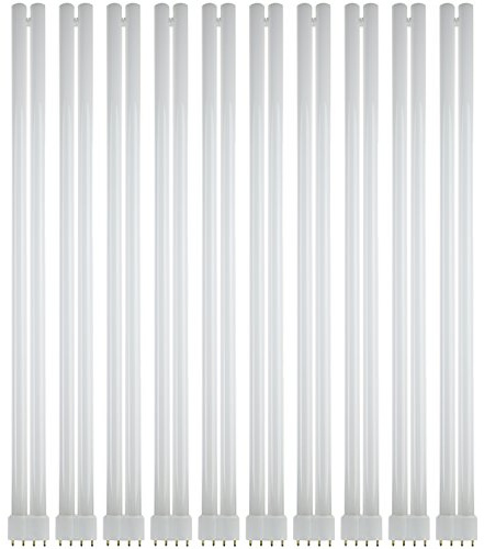 Sunlite FT50DL/830/10PK Compact Fluorescent 50W Twin Tube Light Bulbs, 3000K Warm White Light, 2G11 Base, 10 Pack