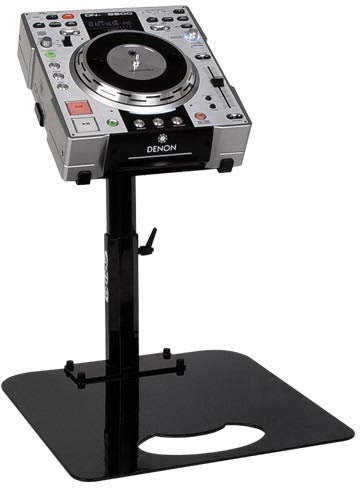 Zomo Pro Stand D-3500 – kompatibel mit 1x Denon DN-S3500 – 450×5×445 mm – schwarz – Verstellbarer Gerätehalter aus Stahl mit Montageplatten – professioneller Ständer für DJ-Player
