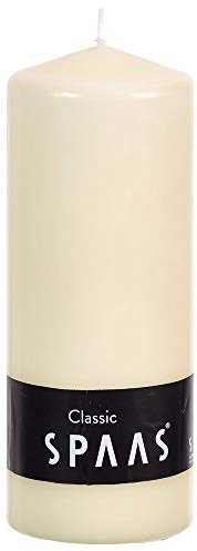Ivyline S0073201037 Spaas Unscented Pillar Candle, ± 90 Hours, Ivory, 78mm Diameter, 200mm Height