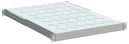 Rack Magic - 1HE Fachboden 19 Rackablage für 19 Zoll Rack - bis 50kg - 650-850mm Tiefe - RAL7035