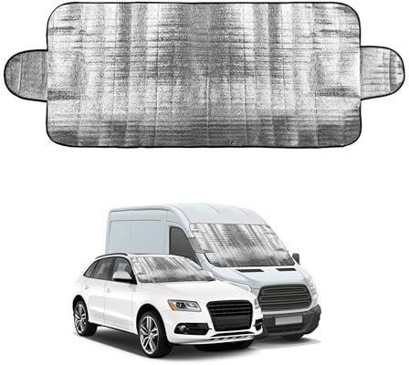 Walser Frontscheibe Abdeckung Auto S, Frostschutz Auto Frontscheibe, Scheiben Abdeckung Auto Winter, Autoabdeckung Winter, Frontscheibenabdeckung Winter, Scheibenabdeckung Auto Winter 200x70 cm