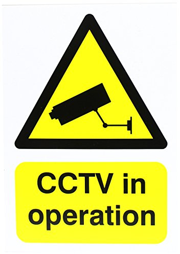 Signslab SR11221 GN00751R Warnschild „CCTV in Operation“,A5, PVC, englische Version