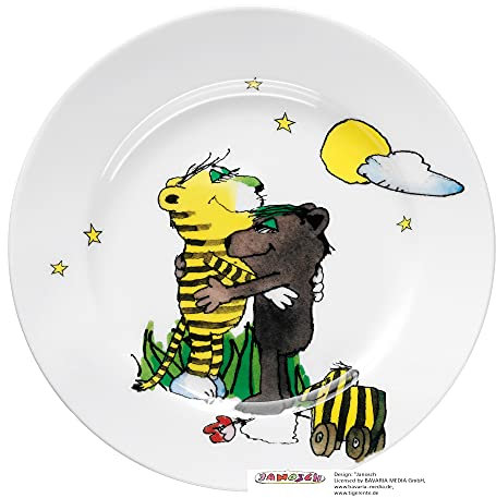 WMF Janosch Kindergeschirr Kinderteller 19 cm, Porzellan, spülmaschinengeeignet, farb- und lebensmittelecht