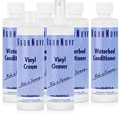 4x AguaNova Wasserbett Conditioner, 1x Vinyl Cleaner, 1x Vinyl Cream