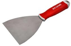 NESPOLI Spatola Americana Inox Manico Gomma 100 Mm