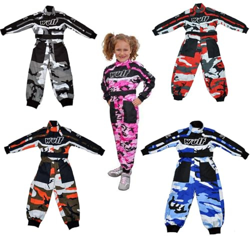 Wulfsport - Mono de traje de motocross LT PW para niños con diseño de camuflaje