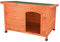 TRIXIE wetterfestes und aufklappbares Hundehaus natura Hundehütte Classic Flachdach, L: 116 × 82 × 79 cm, braun- 39553
