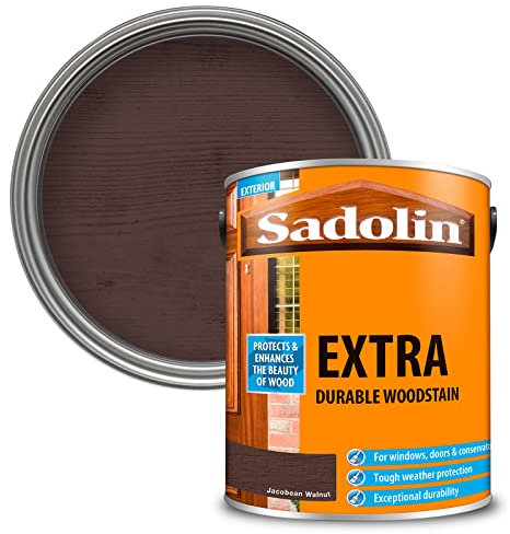 Sadolin EXTRA WOODSTAIN (YELLOW TIN) 5 litre - Jacobean Walnut