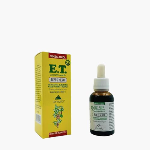Lemuria - Ribes Nero E.T. - Per il Benessere di Naso e Gola - Estratto Totale 1:1-30 ml - Made in Italy