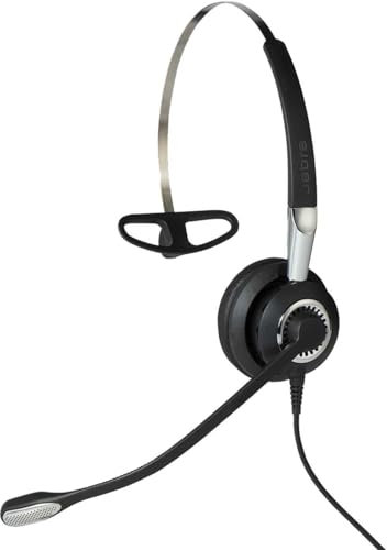 Jabra Biz 2400 II - Auriculares mono con cancelación de ruido optimizados para plataformas UC, desconexión rápida