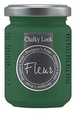 FLEUR DESIGNER'S PAINT | Pittura ad Acqua, Effetto Gesso Naturale, Extra Opaca, Fleur Chalky F54, Colore The Green Queen, Made in Italy, Formato da 130 ml
