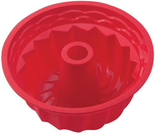Mrs. Anderson's Baking Silicone Fluted Cake Pan for 9-Inch Cakes, Non-Stick European-Grade Silicone