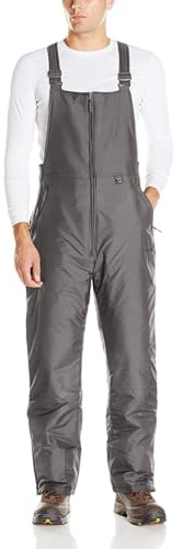 Arctix Men's Essential Insulated Bib Overalls, Charcoal, Small/32 Inseam