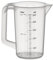 APS Messbecher 0,5 Liter, Ø 9,5 x H: 14 cm, Kunststoffbecher mit geprägter Maßskalierung außen, geschlossener Griff, ml-Einteilung, spülmaschinengeeignet