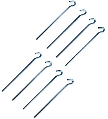 CLP XXL-Rosenbogen Anker I Extra Lange verzinkte Erdhaken, 30 cm I Extra Lange Zeltheringe I Bestellung, Farbe:Silber, Größe:2er Set