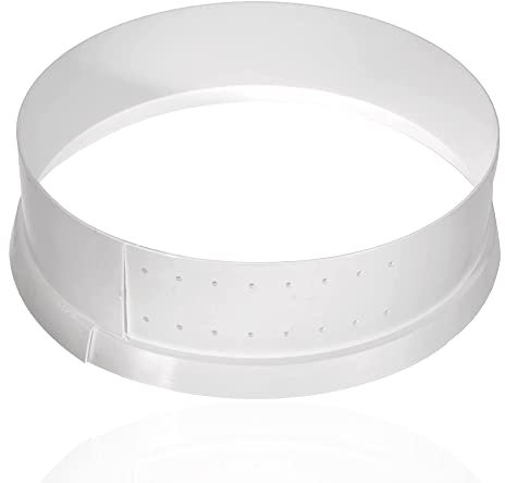 Wüllner & Kaiser Tortenring verstellbar, Backring extra hoch 8 cm, Backzubehör für Torten und Kuchenböden, Ø 24 – 29 cm