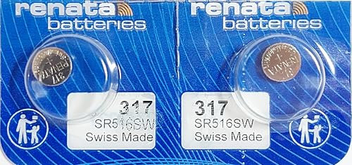 Due pile a bottone{317} Renata ossido di argento SR62 10,5 mAh 1,55 V