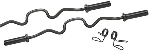 OLY. Super SZ – Haltera curl olímpica, incluye cierres olímpicos, 50 – 51 mm, color negro