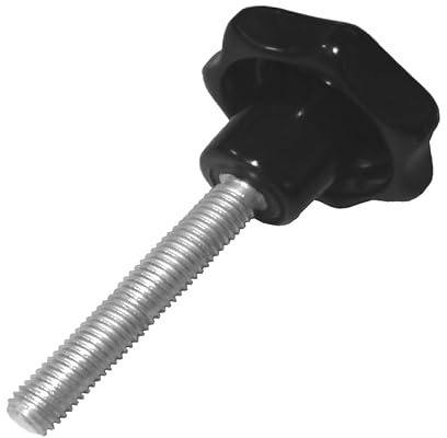5 Stück - Sterngriffschraube M10 x 30mm DIN6336 A schwarz Ø50