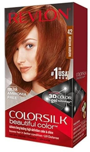 Revlon ColorSilk Hair Color, 42 Medium Auburn 1 ea (Pack of 6)