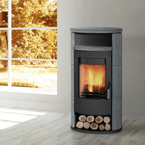 Fireplace Zeitbrandofen Alicante Speckstein 61.6x58.6x126.4cm