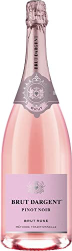 Brut Dargent - Sekt Rosé Pinot Noir Brut Magnum, Qualitativ hochwertiger Pinot Noir trocken Sekt aus Frankreich, Methode Traditionnelle (1 x 1,5 l)
