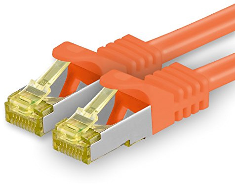 Cable de Red Cat.7 (Sftp Pimf) 10 GB/s RJ45 Cat6a Naranja - 1 Pieza 20m