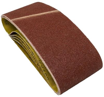 Dapetz ® Sanding Belt Sheets 75mm X 457mm 60 Grit Sander Belts for Grinding Sharpening and Derusting Very Coarse Compatible with Bosch, Black+Decker & Makita Sander Ideal for Wood, Metal, Plastic, 5X