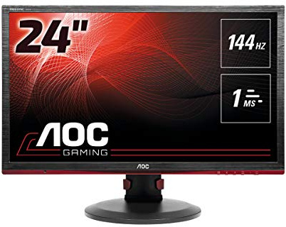 AOC G2460PF Monitor Gaming da 24, FHD, 1920x1080, 144Hz, 1 msec, Speaker, D-Sub, HDMI, DP, 4 Porte USB, Nero
