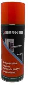 Berner 13792 - Limpiador de aluminio y PVC (400 ml, en aerosol, para ventanas, metal, limpieza eficaz y a fondo de aluminio, PVC, cromo, plástico, esmalte)