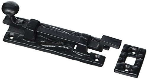 Merriway BH00771 100 mm Antiker gekröpfter Türriegel - Schwarz