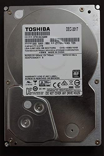 Toshiba DT01ACA200 - Disco duro SATA (2,0 TB, 6 GB, SEC REV AAA, AA00, código BBO MAY-2014, LBA 3, 907, 029, 168)