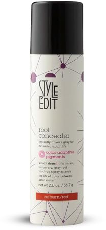Style Edit Root Touch Up Spray | Temporary Hair Color for Gray Roots and Thinning Hair | Salon-Quality, Transfer-Resistant Hair Concealer | Auburn, 2 oz