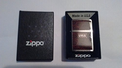 Zippo Planeta Benzinfeuerzeug, Leder-Design, Replik des 1951er-Modells