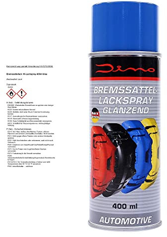 Dino Bremssattellackspray Bremssattel Lack Spray Bremsenlack Bremssattelfarbe Bremssattel Farbe 1-K Lackspray 400ml blau