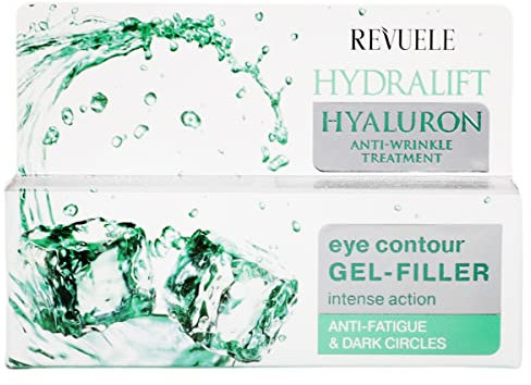 Revuele, gel contour des yeux, antirides Traitement Hydralift Hyaluronique. Contre la fatigue et les cernes.
