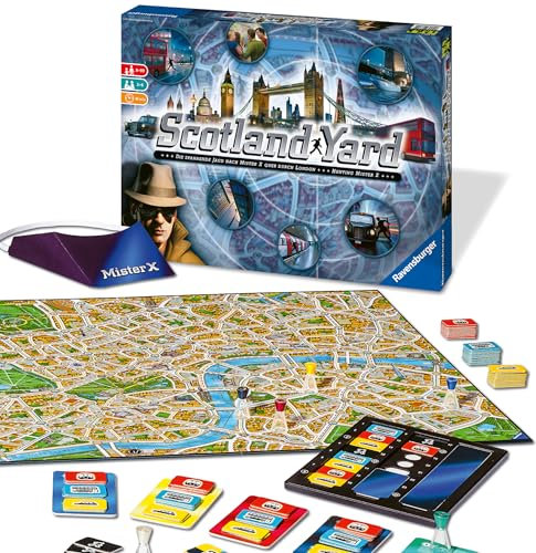 Ravensburger Gesellschaftsspiel 26601 - Scotland Yard - Familienspiel, Brettspiel für Kinder und Erwachsene, Spiel des Jahres, für 2-6 Spieler, Spiel ab 8 Jahre