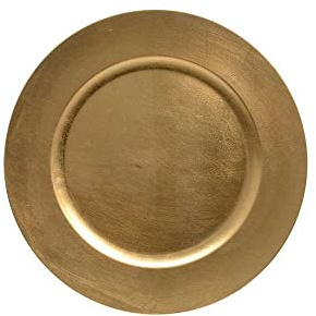 Kaemingk Kunststoffteller gold Ø 33 cm Weihnachtsdeko