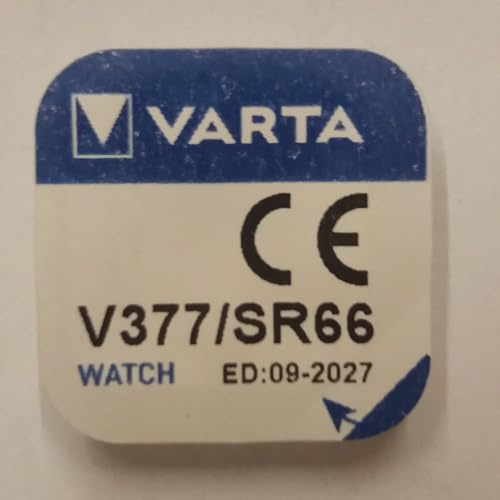 VARTA Lot de 6 Blisters de 1 Pile oxyde argentWatch V377 (SR66) SR626SW 1,55 Volt