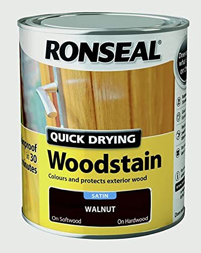 Ronseal Quick Drying Woodstain Satin 750ml Smoked Walnut