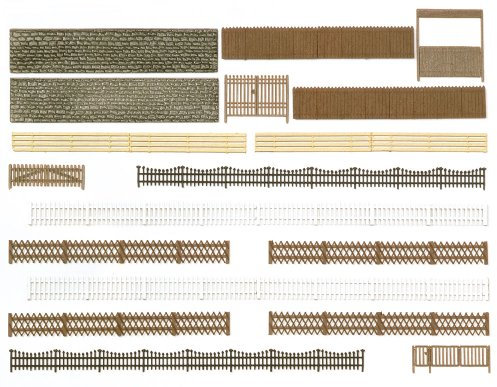 Busch 6017 H0 Zäune, Mauern, Tore, Sortiert