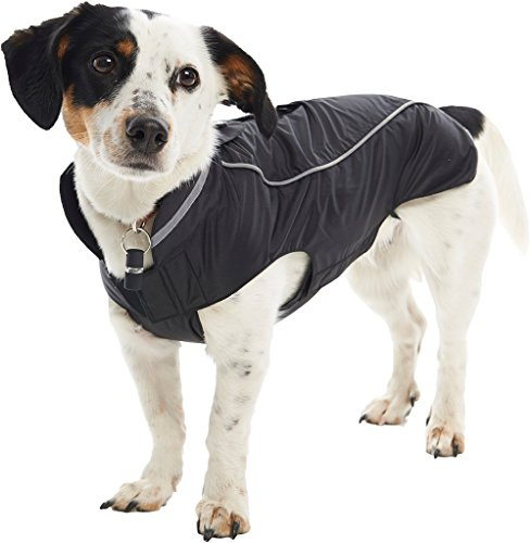 Kruuse Buster Softshell Jacke für Hunde, Wasser- und Winddicht, Schwarz, Medium/Large, Ärmellos, Hund-Regenmantel